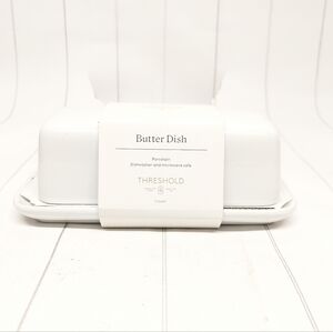 Threshold White Porcelain Butter Dish